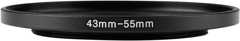 JOYTOLIN 43-55mm Metal Step-Up Ring Adapter Compatible with Mirrorless Cameras DSLR Lens, UV CPL ND Filter Thread Converter, Black - Image 2